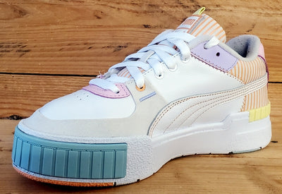 Puma Cali Sport Low Leather Trainers UK5/US7.5/EU38 382503-01 White/Orange