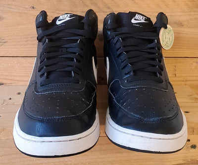 Nike Court Vision Mid Leather Trainers UK9/US10/EU44 DN3577-001 Black/White