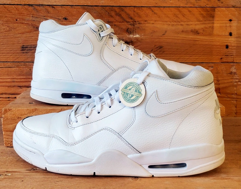 Nike Air Flight Legacy Leather Trainers UK10/US11/EU45 BQ4212-101 Triple White