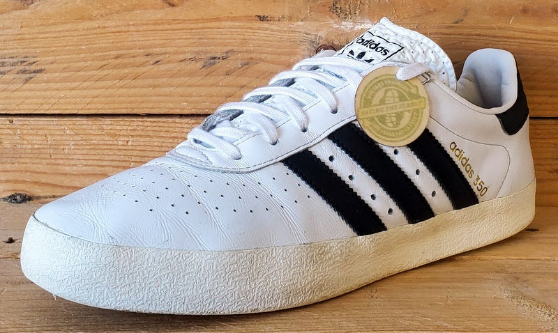 Adidas 350 Low Leather Trainers UK8/US8.5/EU42 CQ2780 White/Black/Gold