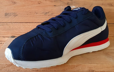 Puma Turin NL Low Nylon/Leather Trainers UK12/US13/EU47 362167 02 Navy/White