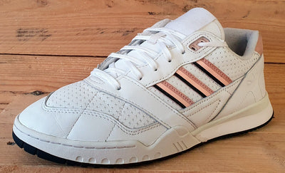 Adidas A.R Low Leather Trainers UK8/US8.5/EU42 EE5398 Cloud White Glow Pink