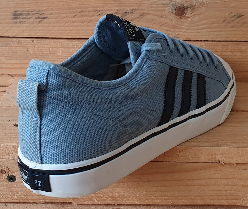 Adidas Original Nizza Low Canvas Trainers UK12.5/US13/EU48 BZ0491 Blue/White/Gum