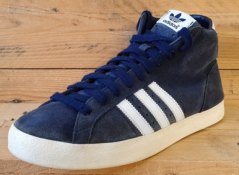 Adidas Basket Profi Mid Suede Trainers UK10/US10.5/EU44.5 G63951 Navy Blue