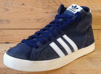 Adidas Basket Profi Mid Suede Trainers UK10/US10.5/EU44.5 G63951 Navy Blue