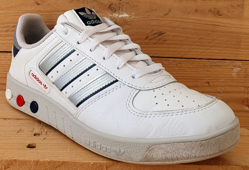 Adidas GS Court Low Leather Trainers UK8/US8.5/EU42 GZ4314 White/Grey/Silver