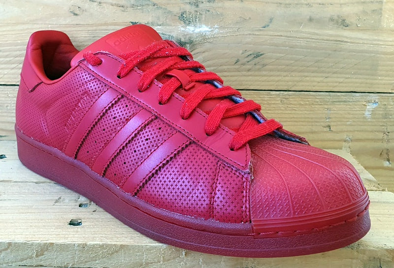 Adidas Superstar Adicolour Low Leather Trainers UK9/US9.5/EU43 S80326 Triple Red