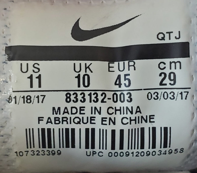 Nike Mayfly Woven Low Suede Trainers UK10/US11/EU45 833132-003 Triple Black