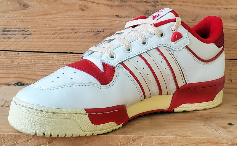Adidas Rivalry 86 Low Leather Trainers UK9/US9.5/EU43 GZ2557 Core White/Red