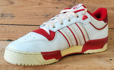 Adidas Rivalry 86 Low Leather Trainers UK9/US9.5/EU43 GZ2557 Core White/Red