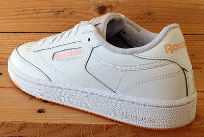 Reebok Club C 85 Low Leather Trainers UK5/US7.5/EU38  GZ979 White/Peach