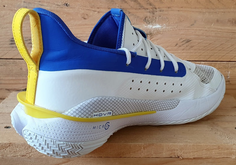 Under Armour TB Curry 7 Trainers UK9/US10/EU44 3023300-106 White/Blue/Yellow