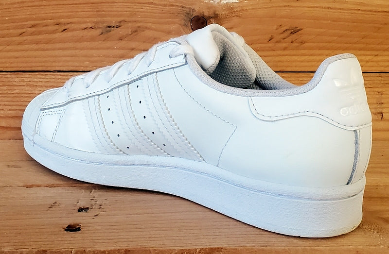Adidas Superstar Low Leather Trainers UK4/US4.5/EU36.5 EF5399 Triple White