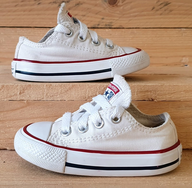 Converse Chuck Taylor All Star Low Canvas Kids Trainers UK4/US4/E20 7J2566 White