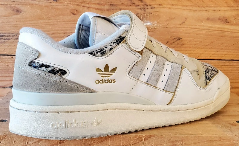 Adidas Forum 84 Low Leather/Snakeskin Trainers UK9/US9.5/EU43 FZ6292 White