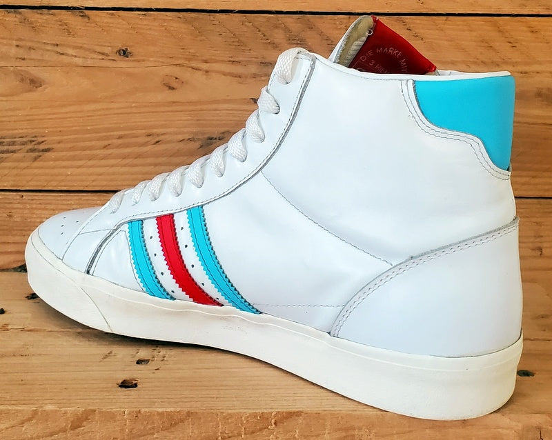 Adidas Basket Profi Mid Leather Trainers UK10/US10.5/E44.5 FW5000 White/Blue/Red