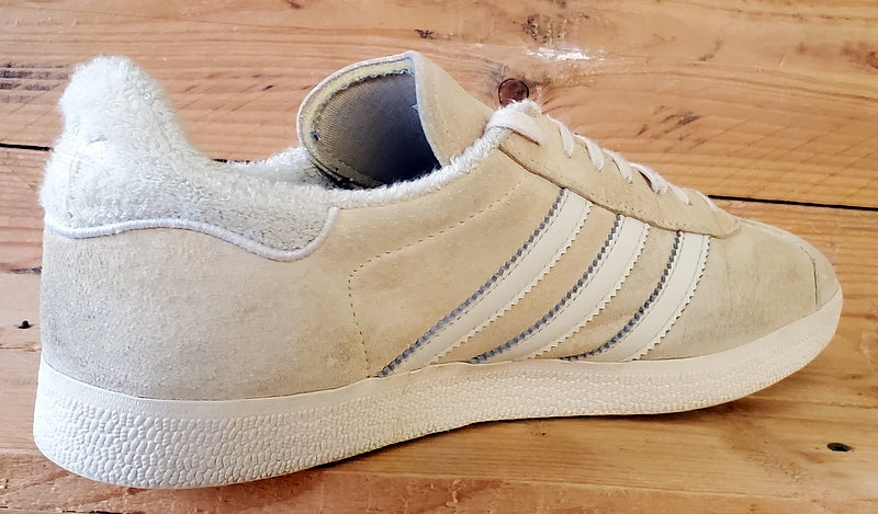 Adidas Gazelle Low Suede Trainers UK8.5/US9/EU42.5 EE5501 Ecru Tint/White