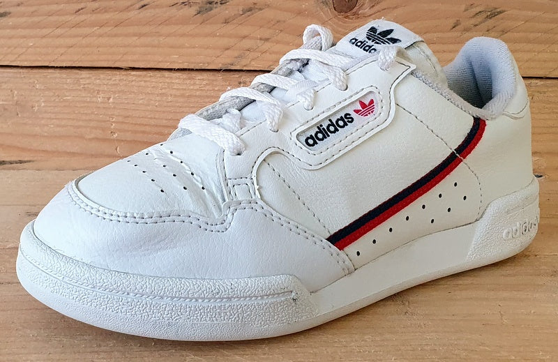 Adidas Continental 80 Low Kids Leather Trainers UK13K US13.5K E31.5 G28215 White VintageTrainers