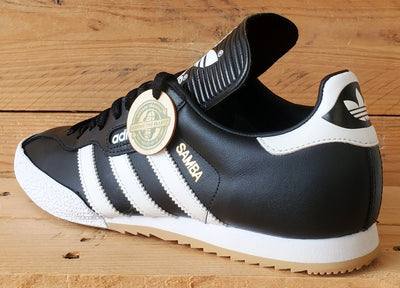 Adidas Samba Super Low Leather Trainers UK8/US8.5/EU42 019099 Black/White