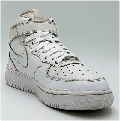 Nike Air Force 1 Mid GS Leather Trainers 314195-113 Trip White UK4/US4.5Y/EU36.5