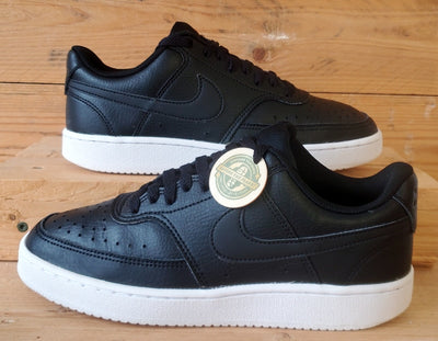 Nike Court Vision Low Leather Trainers UK5/US7.5/EU38.5 CD5434-002 Black/White