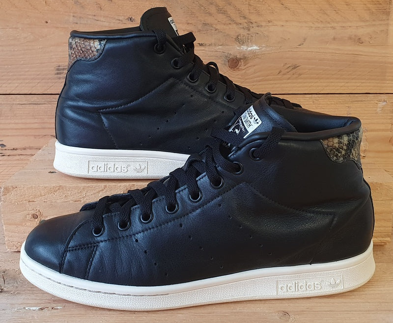 Adidas Originals Stan Smith Mid Leather Trainers UK8/US8.5/E42 S77452 Core Black