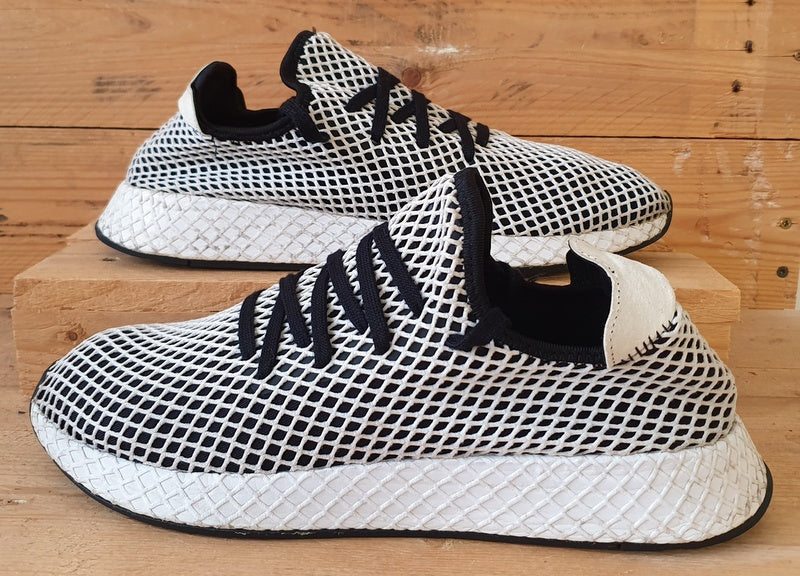 Adidas Originals Deerupt Runner Trainers UK10/US10.5/EU44.5 CQ2626 Black/White