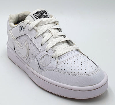 Nike Son Of Force Low Leather Trainers 615153-109 Triple White UK3.5/US4Y/EU36