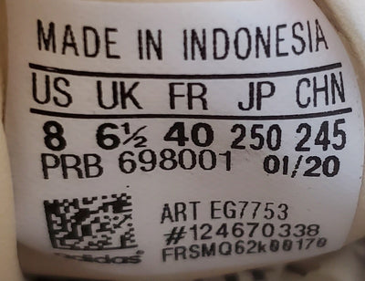 Adidas Sleek Series Low Leather Trainers UK6.5/US8/EU40 EG7753 Linen/White