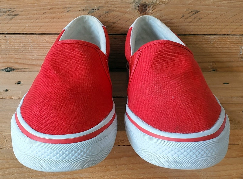 Adidas Nizza Slip On Low Canvas Trainers UK7/US7.5/EU40.5 S81410 Red/White