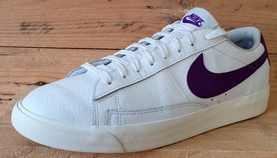 Nike Blazer Low Leather Trainers UK10/US11/EU45 CI6377-103 White/Purple
