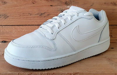 Nike Ebernon Low Leather Trainers UK7.5/US8.5/EU42 AQ1775-100 Triple White