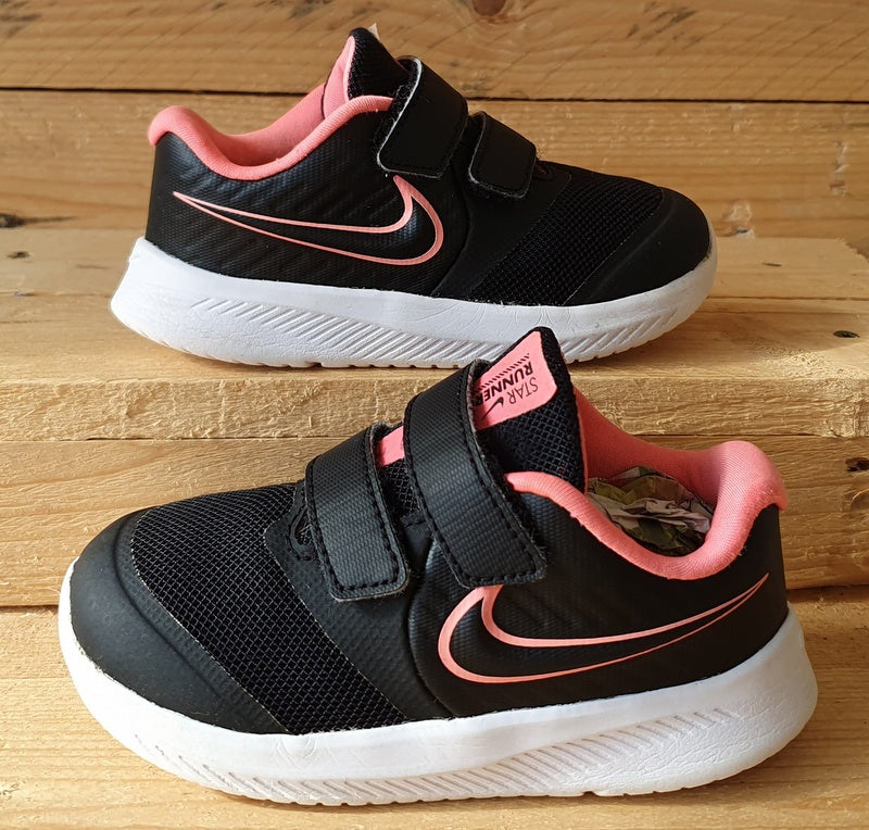 Nike Star Runner 2 Kids Textile Trainers UK7.5/US8C/EU25 AT1803-002 Black/Pink