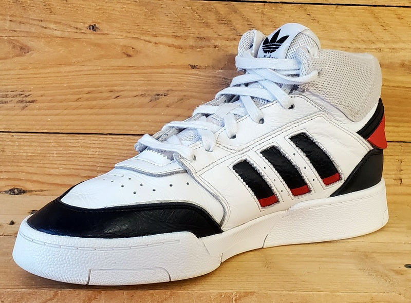 Adidas Drop Step Mid Leather Trainers UK8/US8.5/EU42 IG2507 White/Black/Red