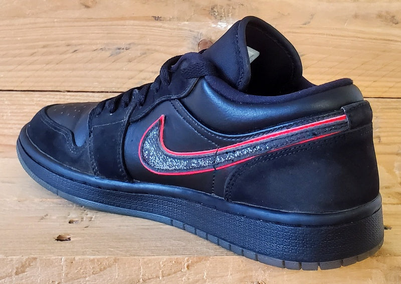 Nike Air Jordan 1 Low Leather Trainers UK6/US7/EU40 CK3022-006 Black/Orbit Red