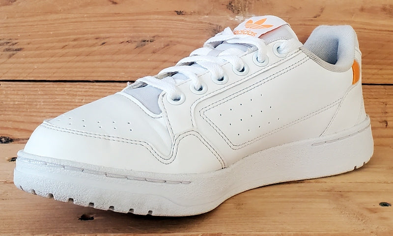 Adidas Originals NY 90 Low Leather Trainers UK7.5/US8/EU41 GV8848 White/Orange