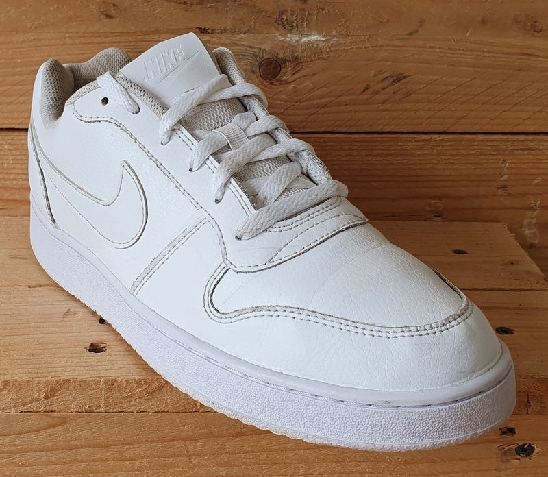 Nike Ebernon Low Leather Trainers UK9/US10/EU44 AQ1775-100 Triple White