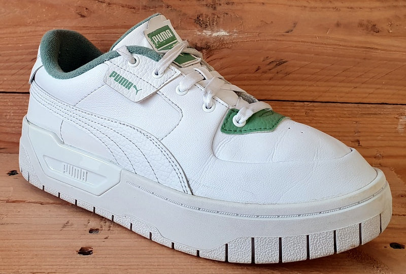 Puma Cali Dream Terry Leather Low Trainers UK6/US8.5/EU39 388568-02 White/Green