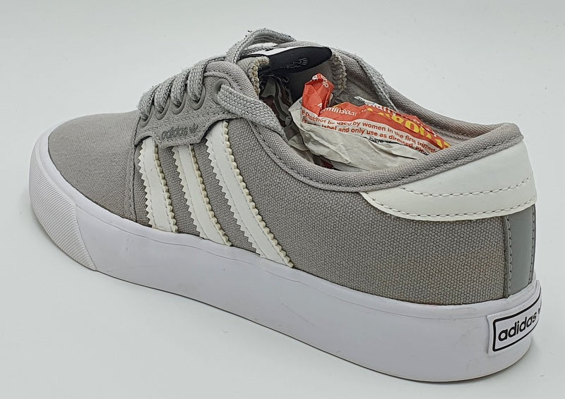 Adidas Seeley Low Canvas Trainers BY3839 Solid Grey/Cloud White UK3/US3.5/EU35.5
