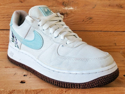 Nike Air Force 1 Indigo Low Canvas Trainers UK3/US5.5/EU36 CZ0269-100 White