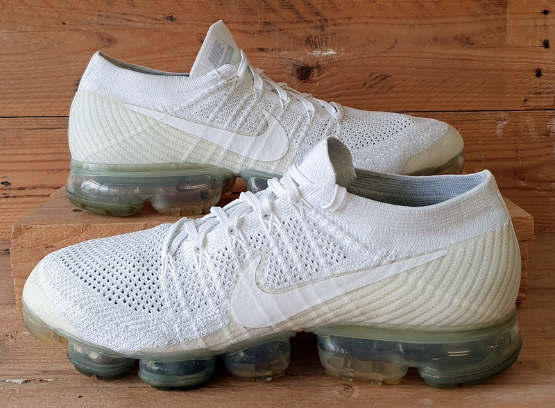 Nike Air Vapormax Low Flyknit Trainers UK10/US11/EU45 849558-100 Triple White