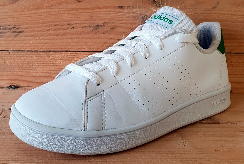 Adidas Advantage Low Leather Trainers UK5/US5.5/EU38 EF0213 White/Green