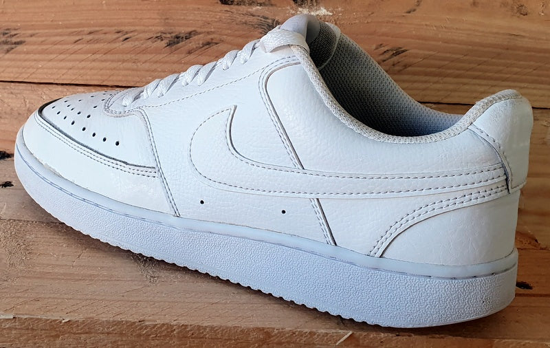 Nike Court Vision Low Leather Trainers UK8/US9/EU42.5 CD5463-100 Triple White