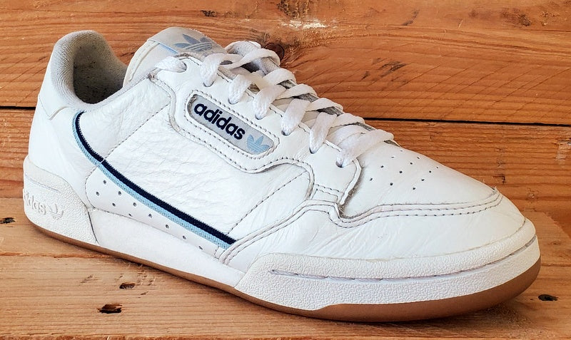 Adidas Continental 80 Low Leather Trainers UK7/US7.5/EU40.5 EG3875 White/Gum