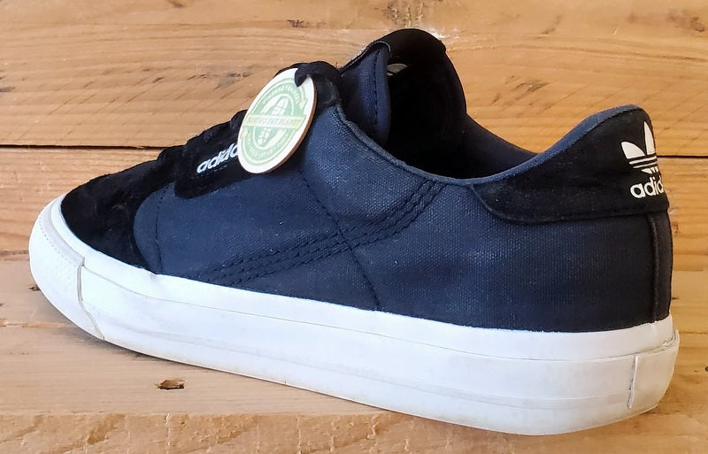Adidas Continental Vulc Low Canvas/Suede Trainers UK9/US9.5/EU43 FU9471 Black
