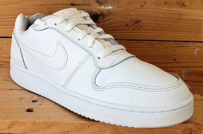 Nike Ebernon Low Leather Trainers UK7/US9.5/EU41 AQ1779-100 Triple White