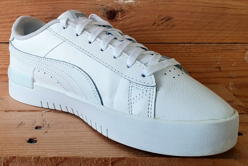 Puma Jada Low Leather Trainers UK6.5/US9/EU40 380751-02 White Silver