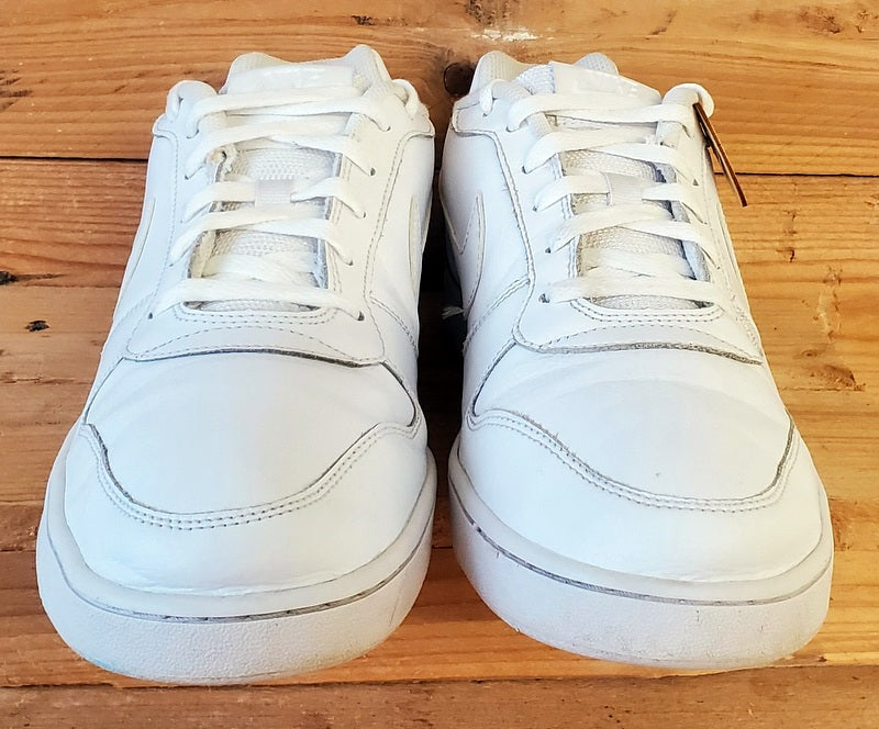 Nike Ebernon Low Leather Trainers UK10/US11/EU45 AQ1775-100 Triple White