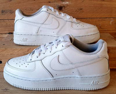 Nike Air Force 1 GS Leather Trainers UK3/US3.5Y/EU35.5 314192-117 Triple White