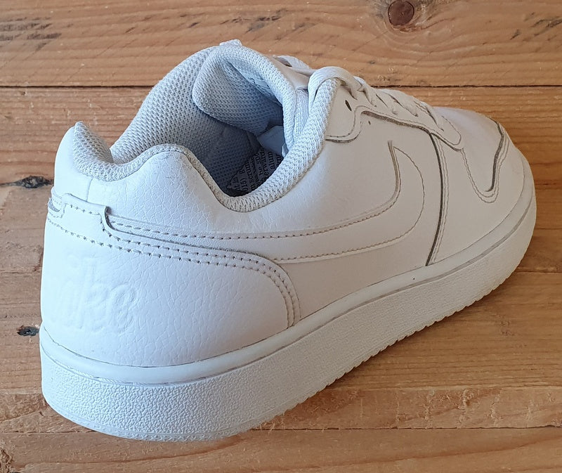 Nike Ebernon Low Leather Trainers UK6/US7/EU40 AQ1775-100 Triple White